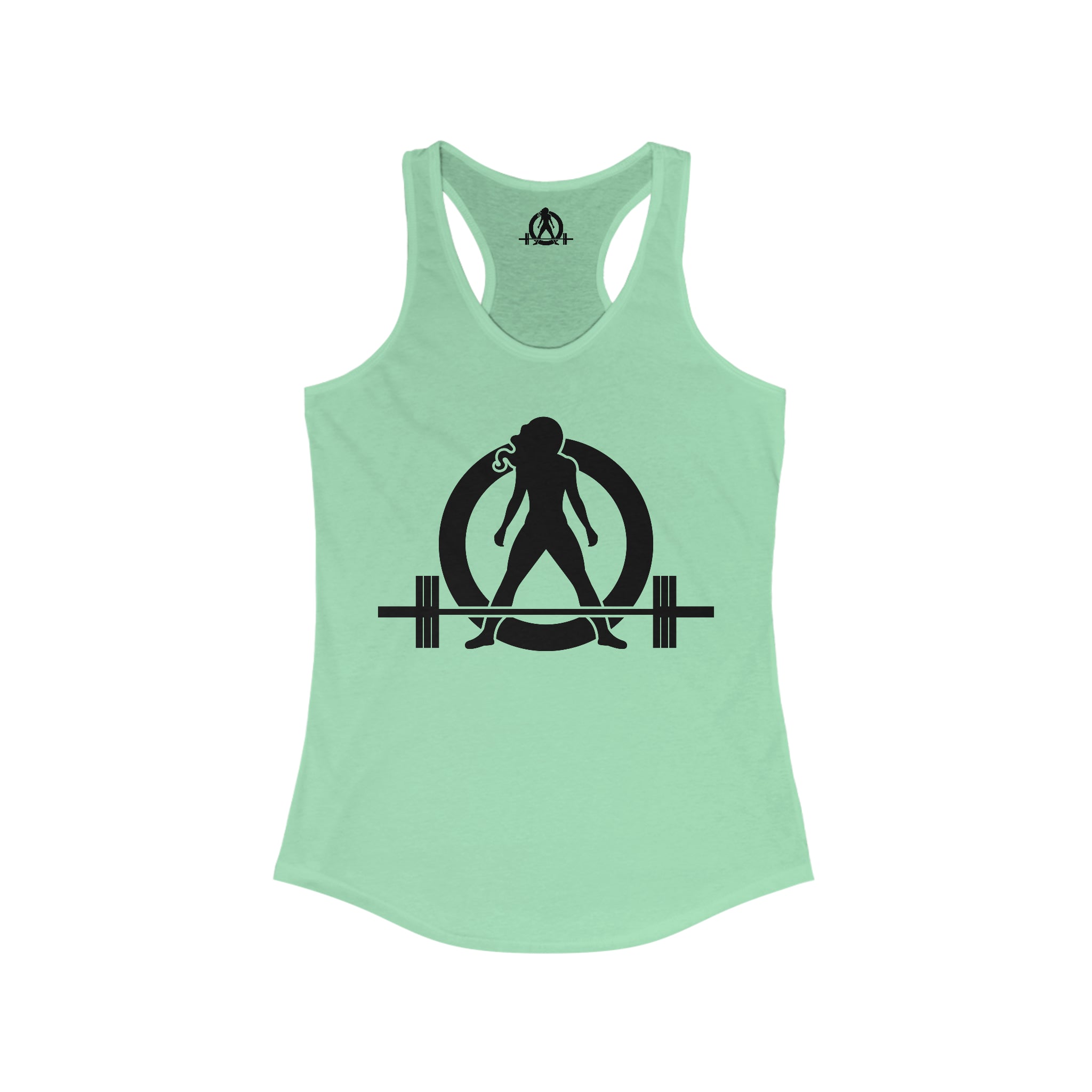 All I Need Is Coffee and a Barbell - Women's Ideal Racerback Tank - Dark Logo