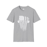 USA Barbell  - Unisex Softstyle T-Shirt - White Logo - Plain Back