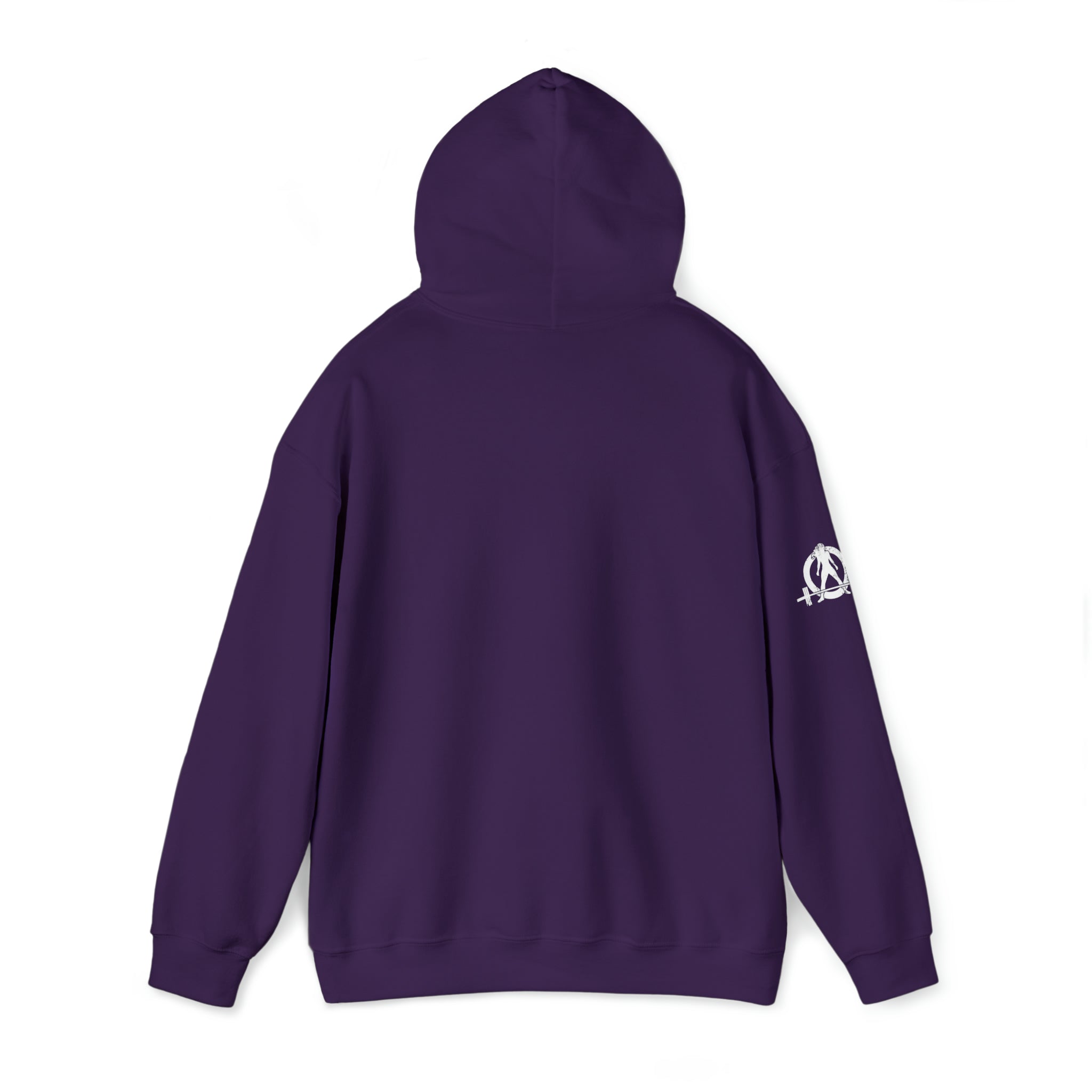 Squat Bench Deadlift Repeat - Unisex Heavy Blend Hooded Sweatshirt - Dark Logo - Pink - Plain Black