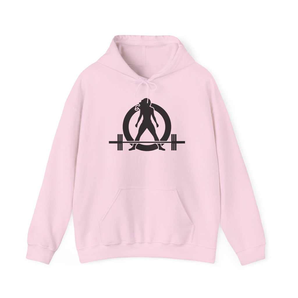 Kick Your Ass - Unisex Heavy Blend Hooded Sweatshirt  - Classic White Logo Front & Back
