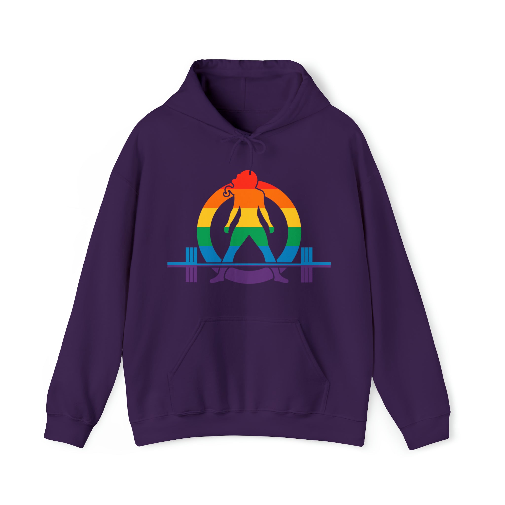Strong Not Skinny - Pride Color Logo - Unisex Heavy Blend Hooded Sweatshirt