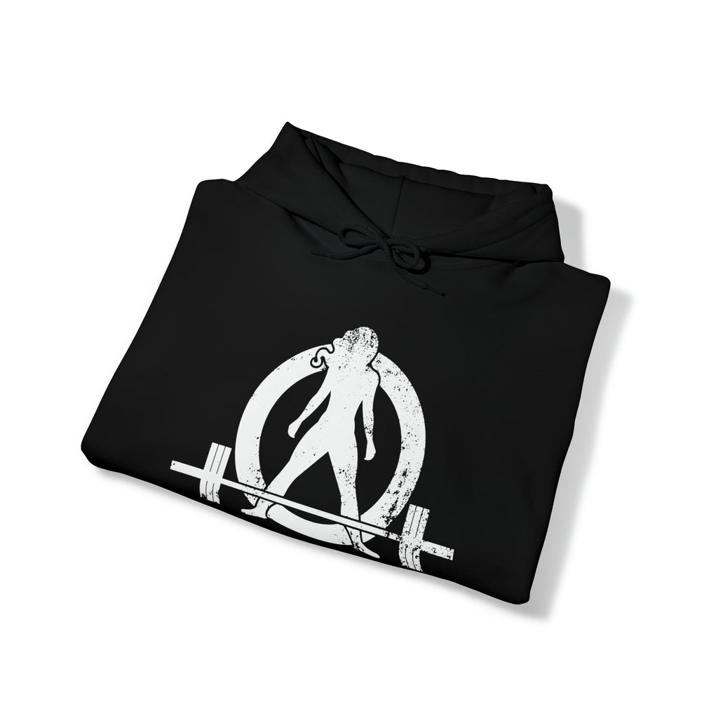 I Could Deadlift You. - Unisex Heavy Blend Hooded Sweatshirt - White Logo on Back