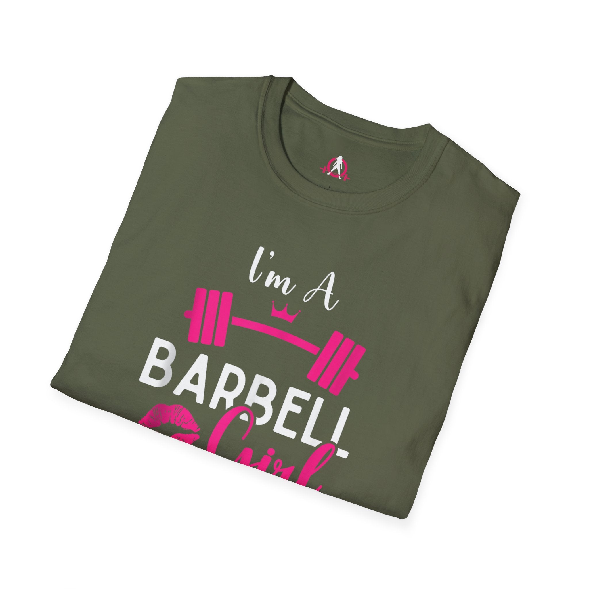 I'm A Barbell Girl Unisex Soft-Style Tee  Front Logo Plain Back