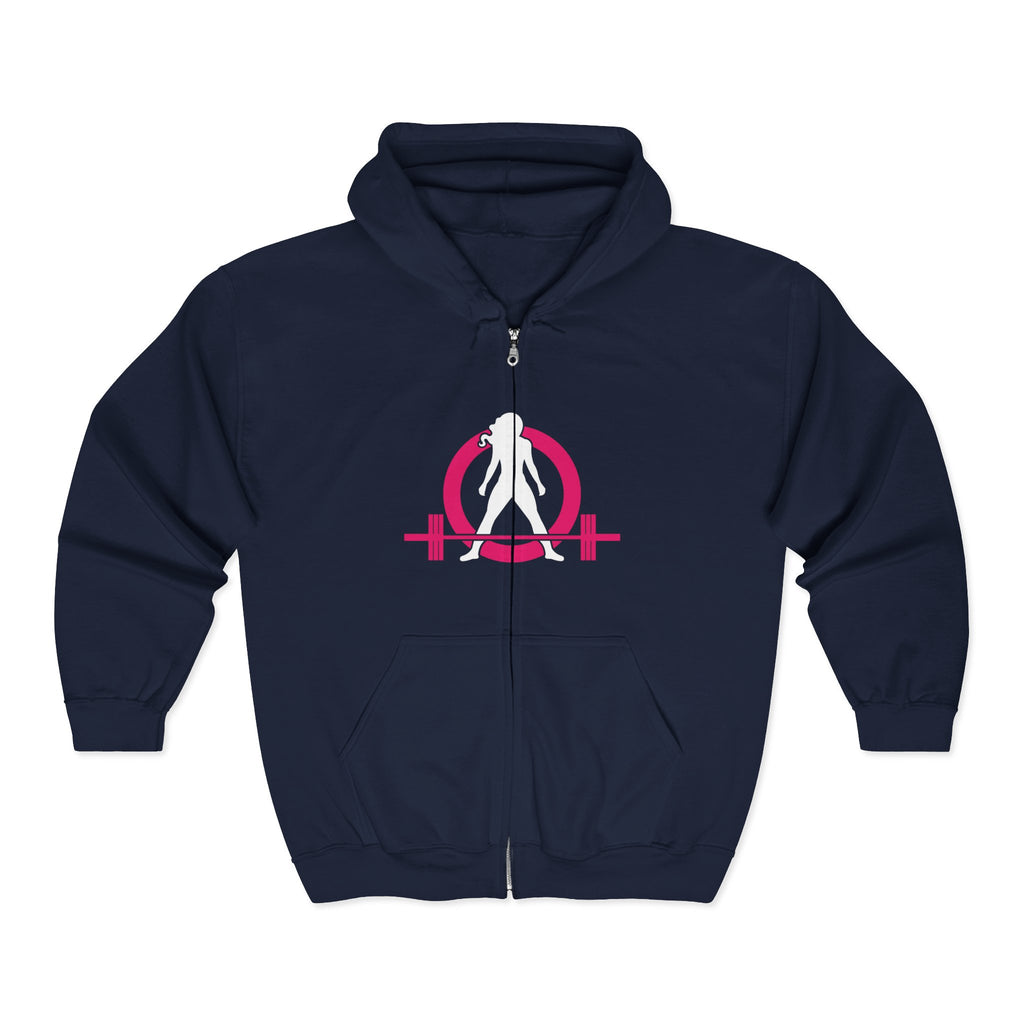 Unisex Heavy Blend™ Full Zip Hooded Sweatshirt - Classic Dark Logo
