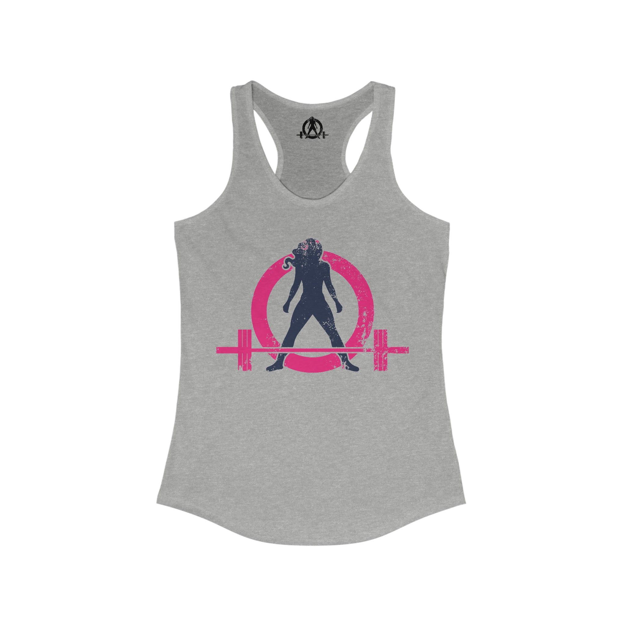 Strong Not Skinny - Color Distressed Logo - Women's Ideal Racerback Tank