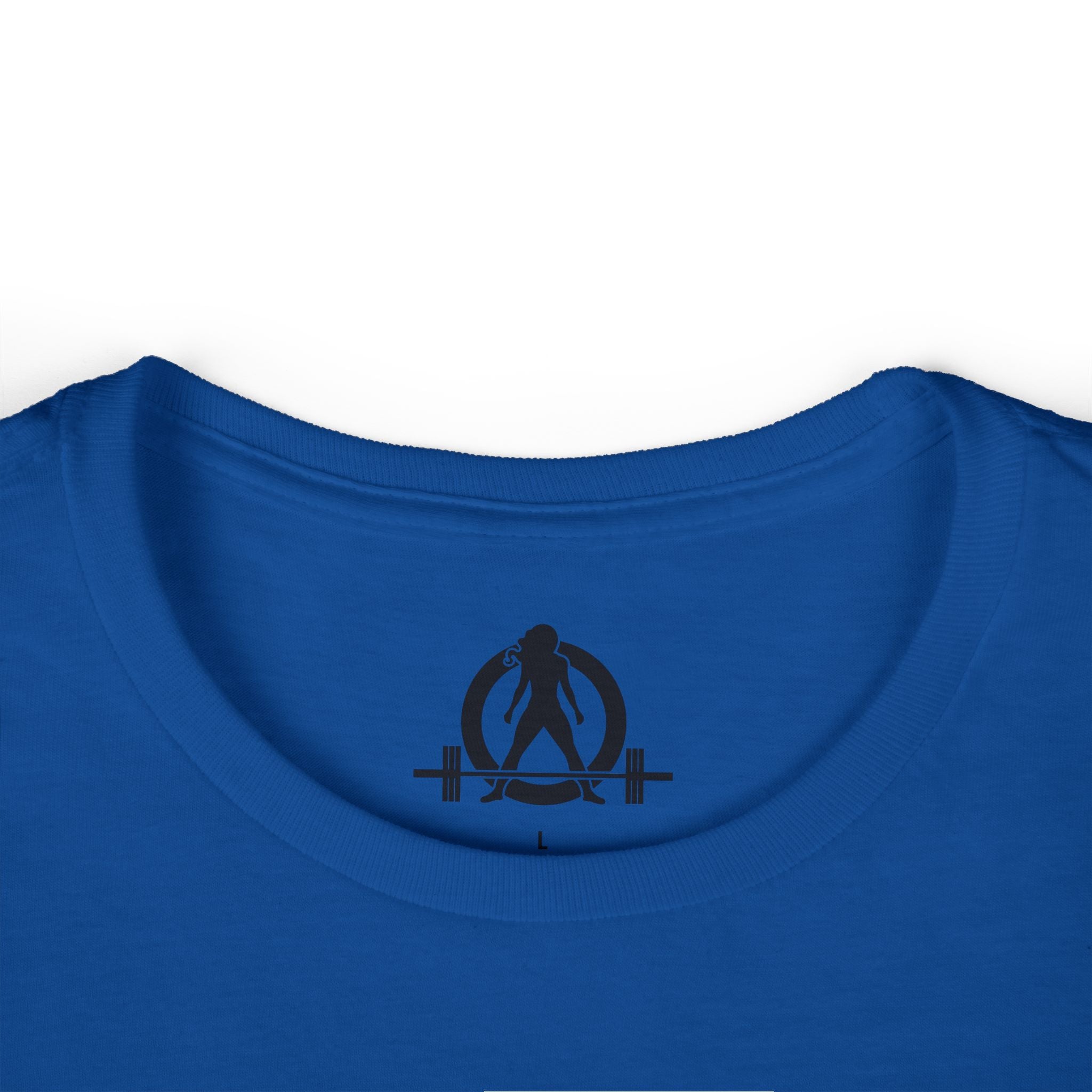 Lift Heavy Run Fast - Women's Softstyle Tee - Black Front & Back Logo