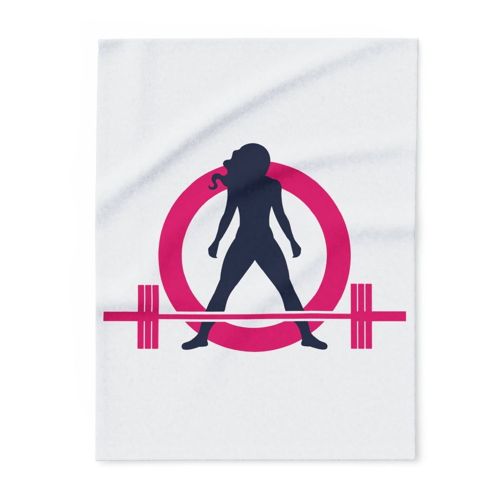 Arctic Fleece Blanket - White Color Logo