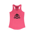 Goal Weight Strong AF - Simple - Women's Ideal Racerback Tank - Black Print Front & Back