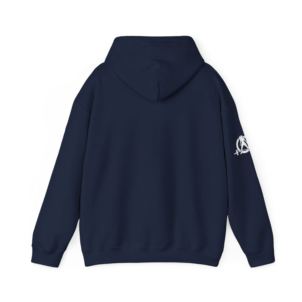Lift Heavy Pet Cats - Unisex Heavy Blend Hooded Sweatshirt - White Logo