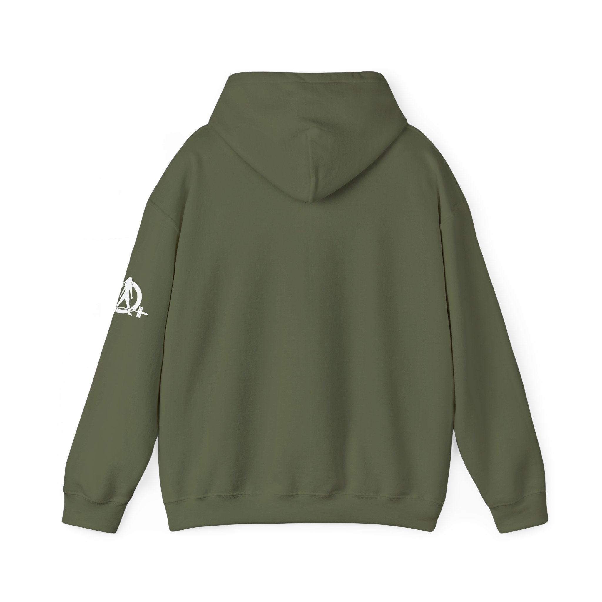 45 + 45 = 135  - Unisex Heavy Blend Hooded Sweatshirt  - White Logo Front & Arm