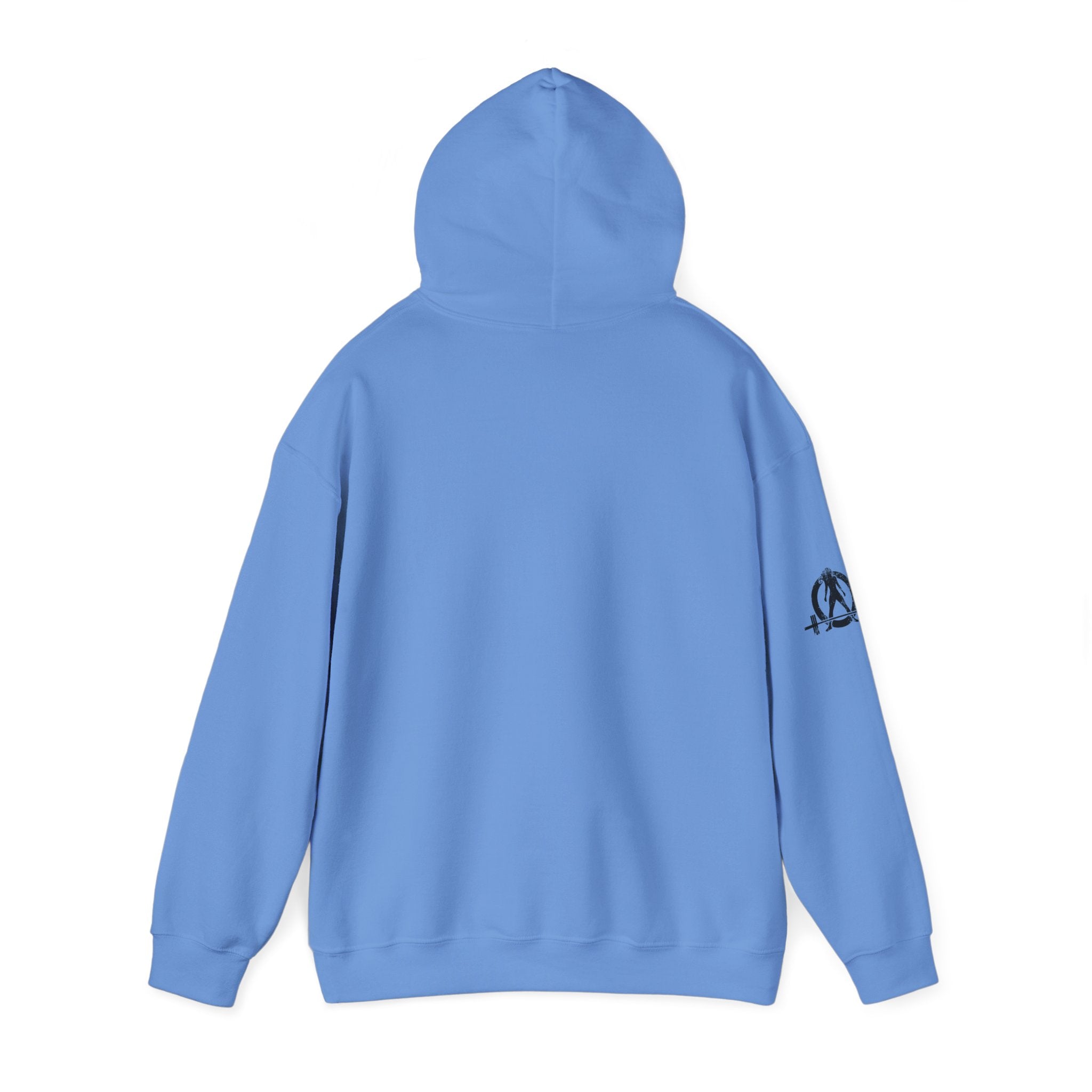 Coffee & Barbells  - Unisex Heavy Blend Hooded Sweatshirt - Black Logo on Front & Right Sleeve