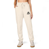 WWLW Unisex Fleece Sweatpants, Casual Chill Pants for Relaxation, Perfect for Home or Lounge, Gift for Friends, Daily Comfort Wear - Black Logo