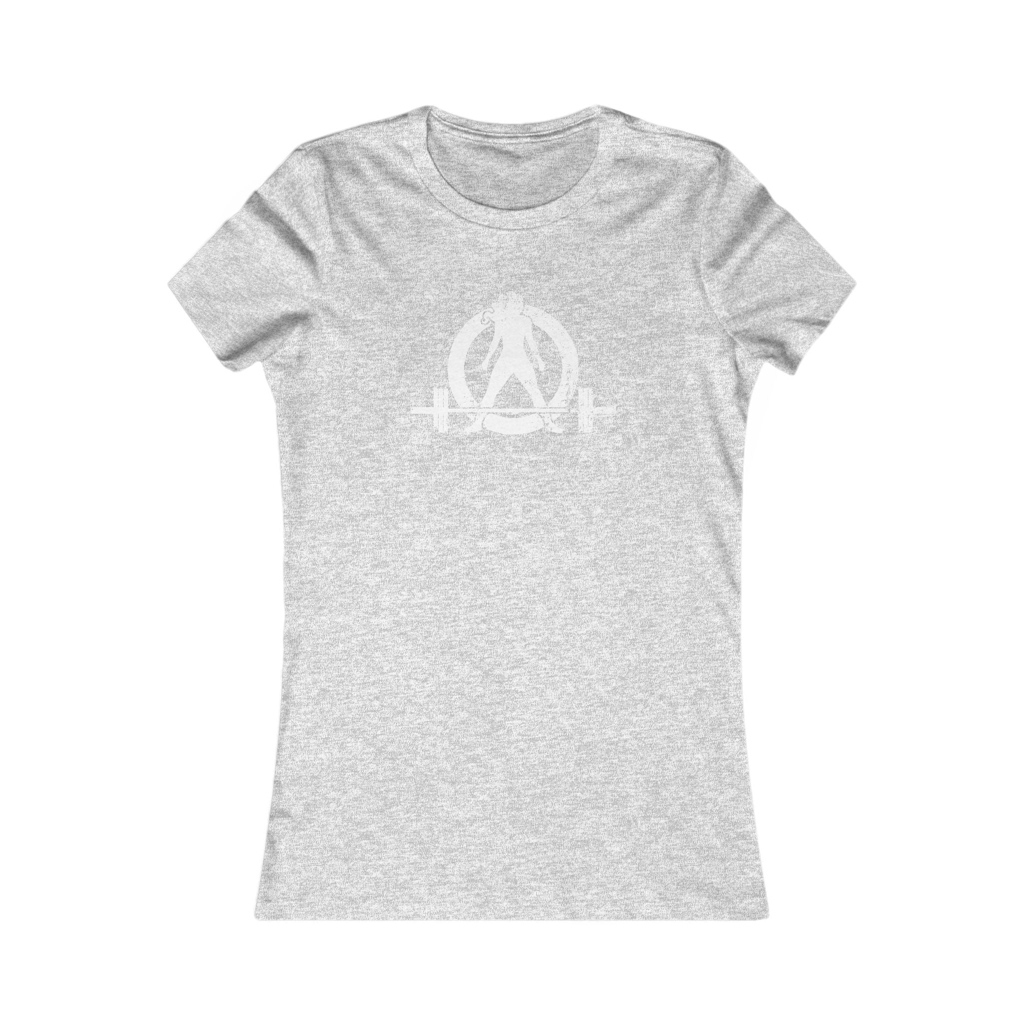 Distressed - Women's Favorite Tee - White Distressed Logo Front - Plain Back