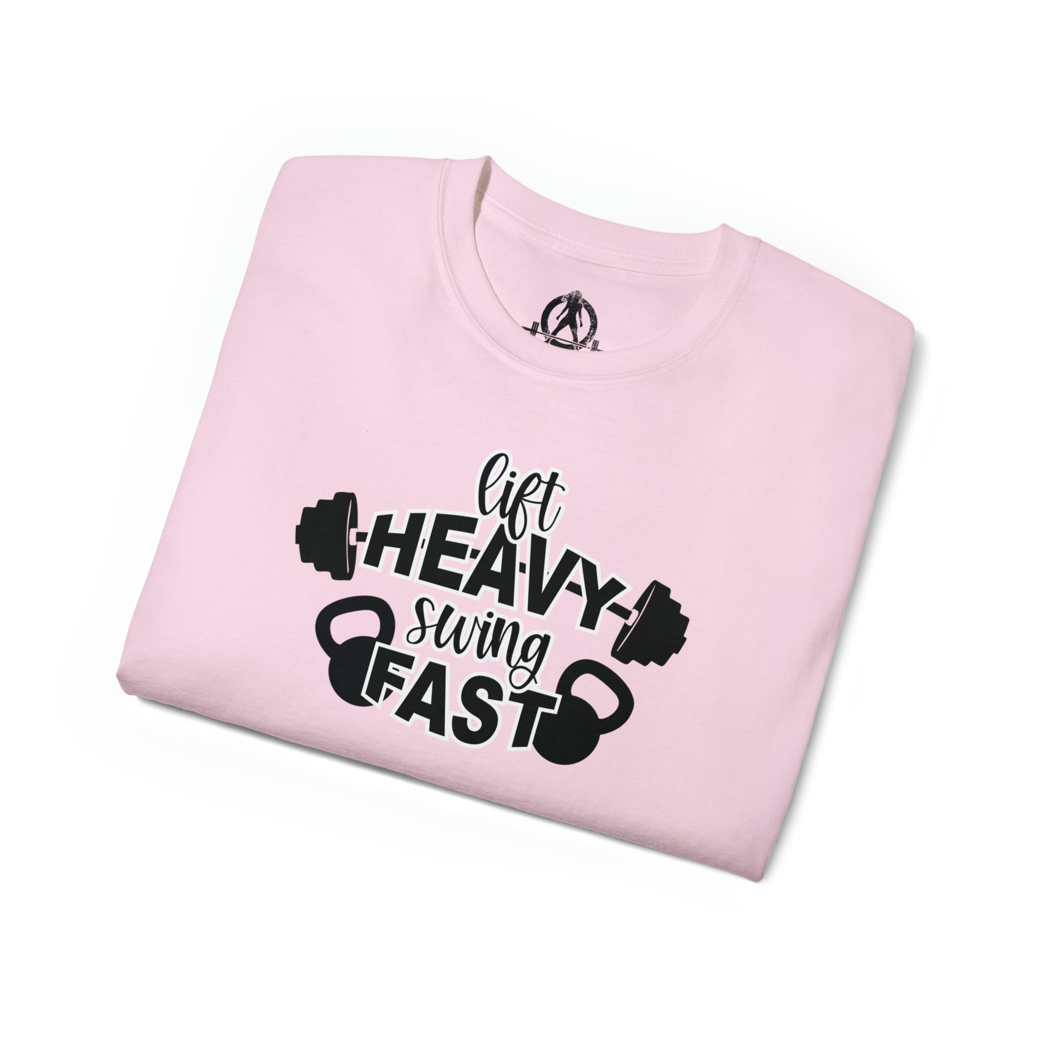 Lift Heavy Swing Fast - Unisex Ultra Cotton Tee - Black Logo