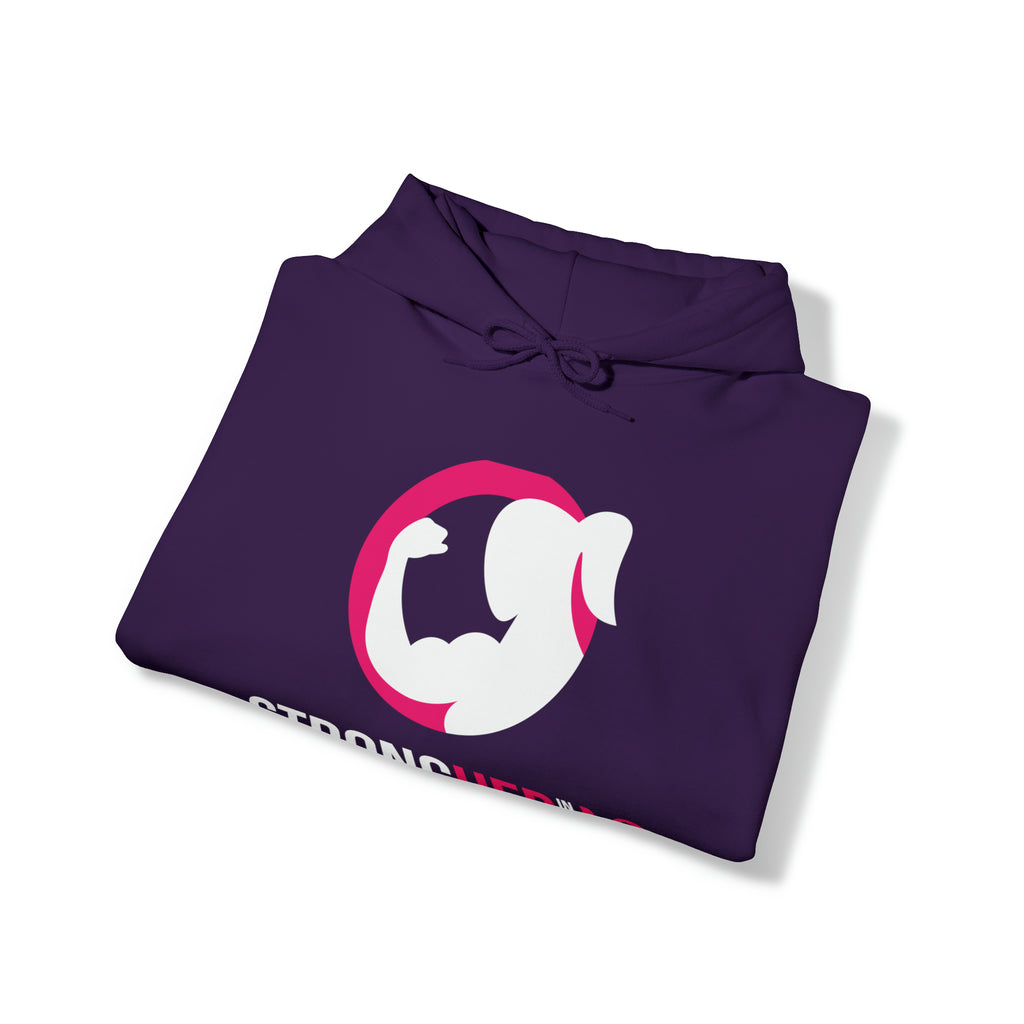 Strong Her in 42 - Classic Color Logo - Unisex Heavy Blend Hooded Sweatshirt
