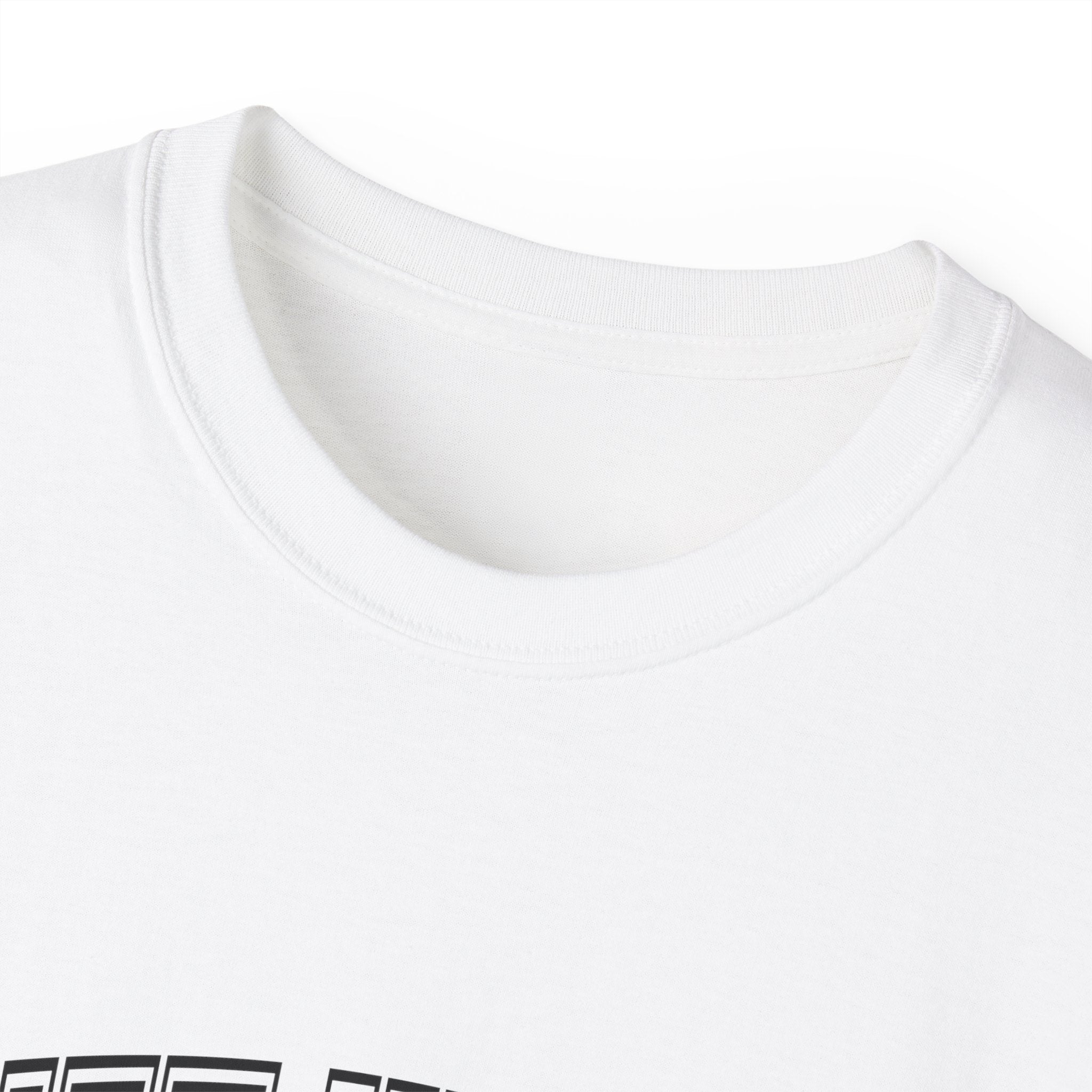Lift Heavy Shit - Unisex Ultra Cotton Tee - Front Black Logo - Plain Back