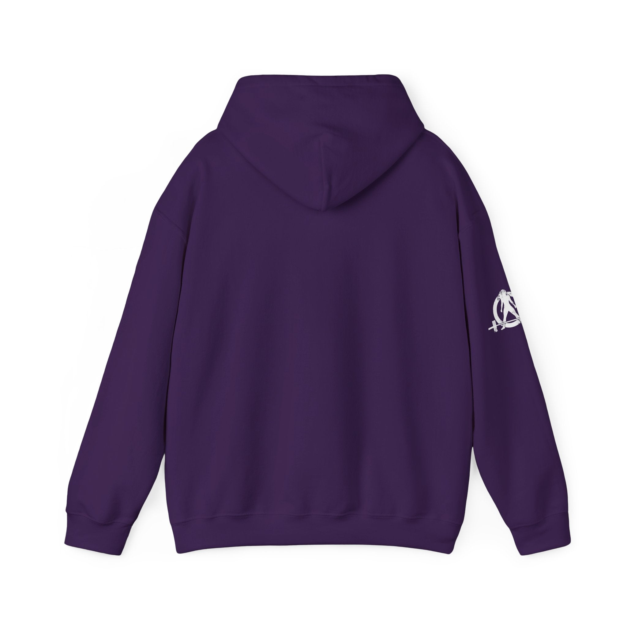 Cardio = Lift Weights Faster - Unisex Heavy Blend Hooded Sweatshirt - White Logo on Front