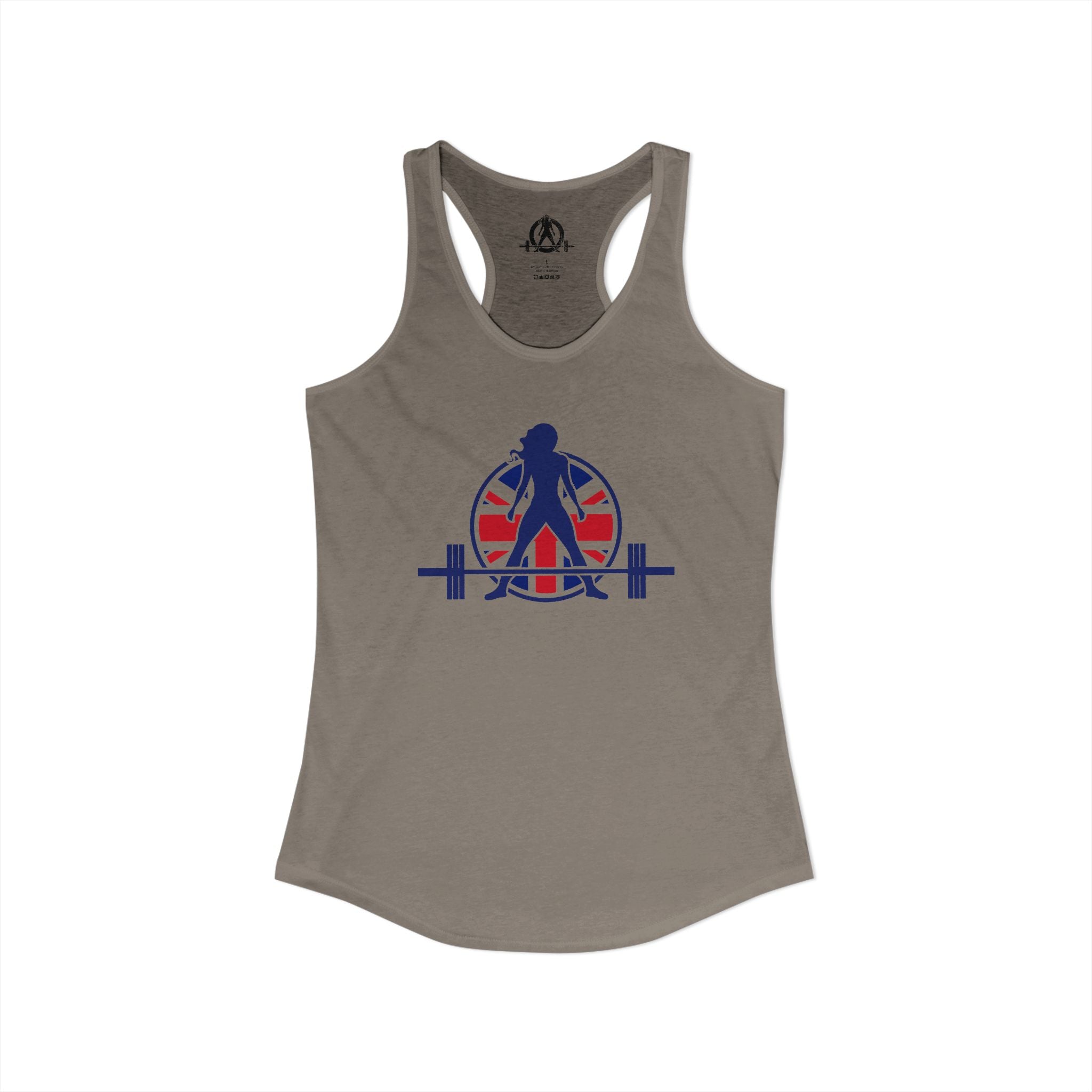 Women's Ideal Racerback Tank - UK Logo Light - Plain Back