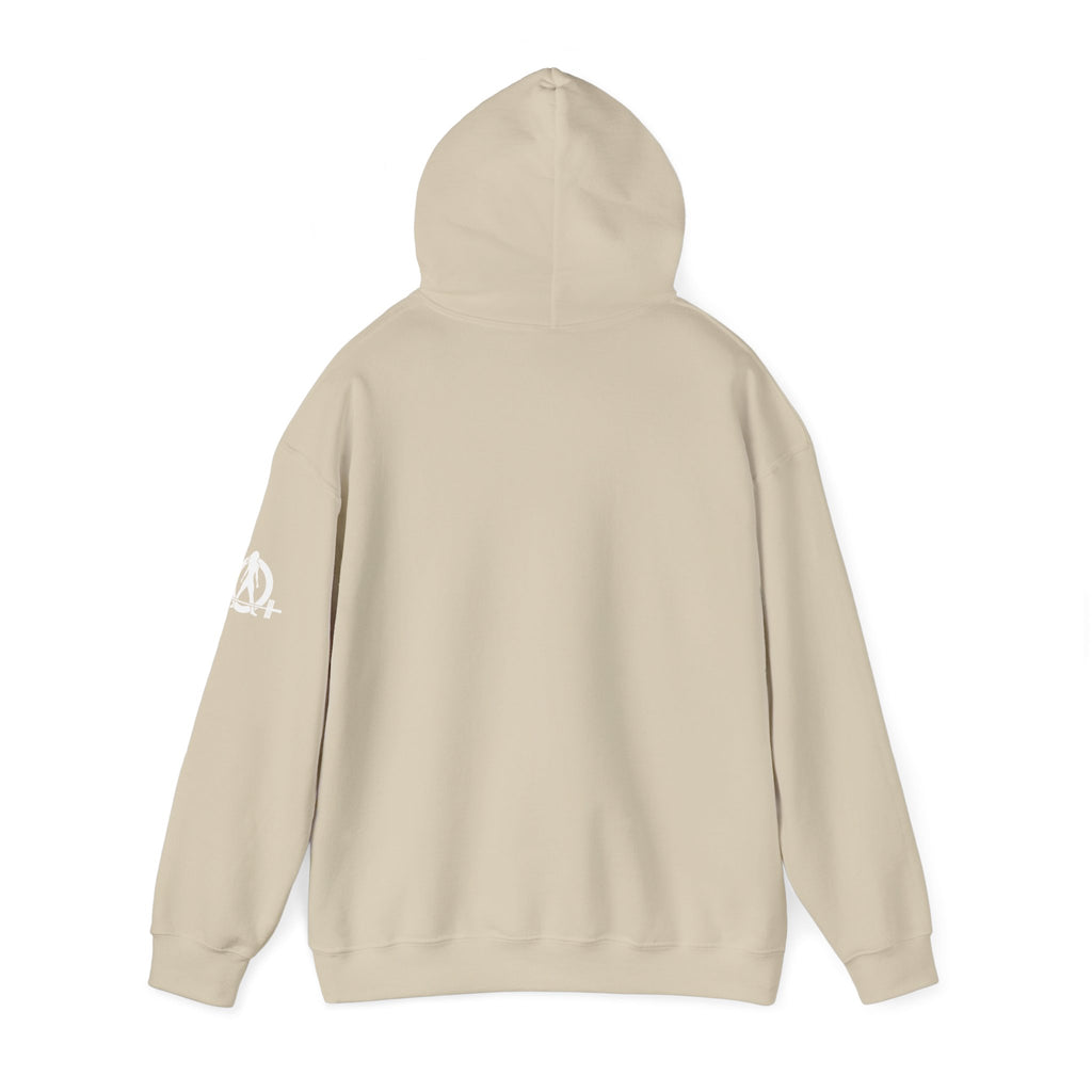45 + 45 = 135  - Unisex Heavy Blend Hooded Sweatshirt  - White Print on Front & Arm