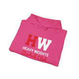 Heavy Weights Barbell Club  - Unisex Heavy Blend Hooded Sweatshirt  - Black Print Front/Back/Arm