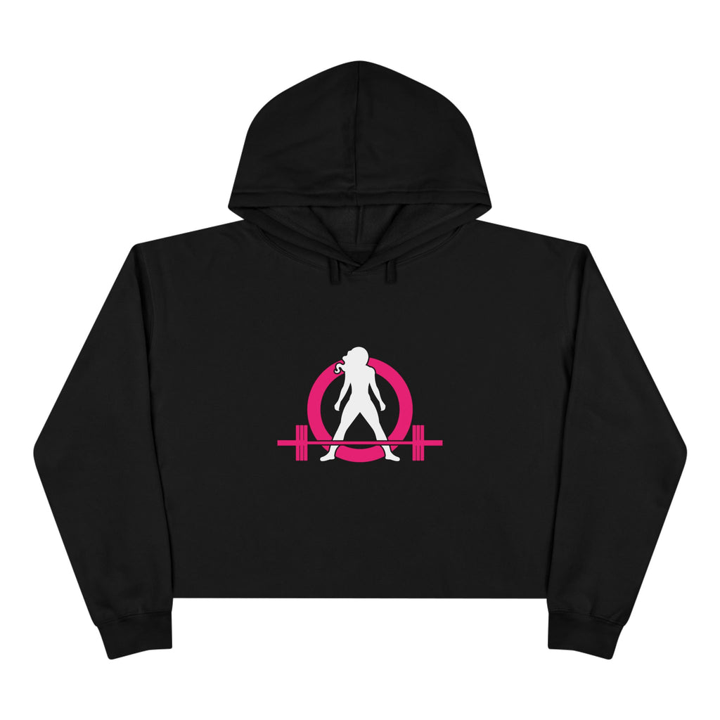 Empowered Crop Hoodie – For Strong Women Who Lift - Classic Logo