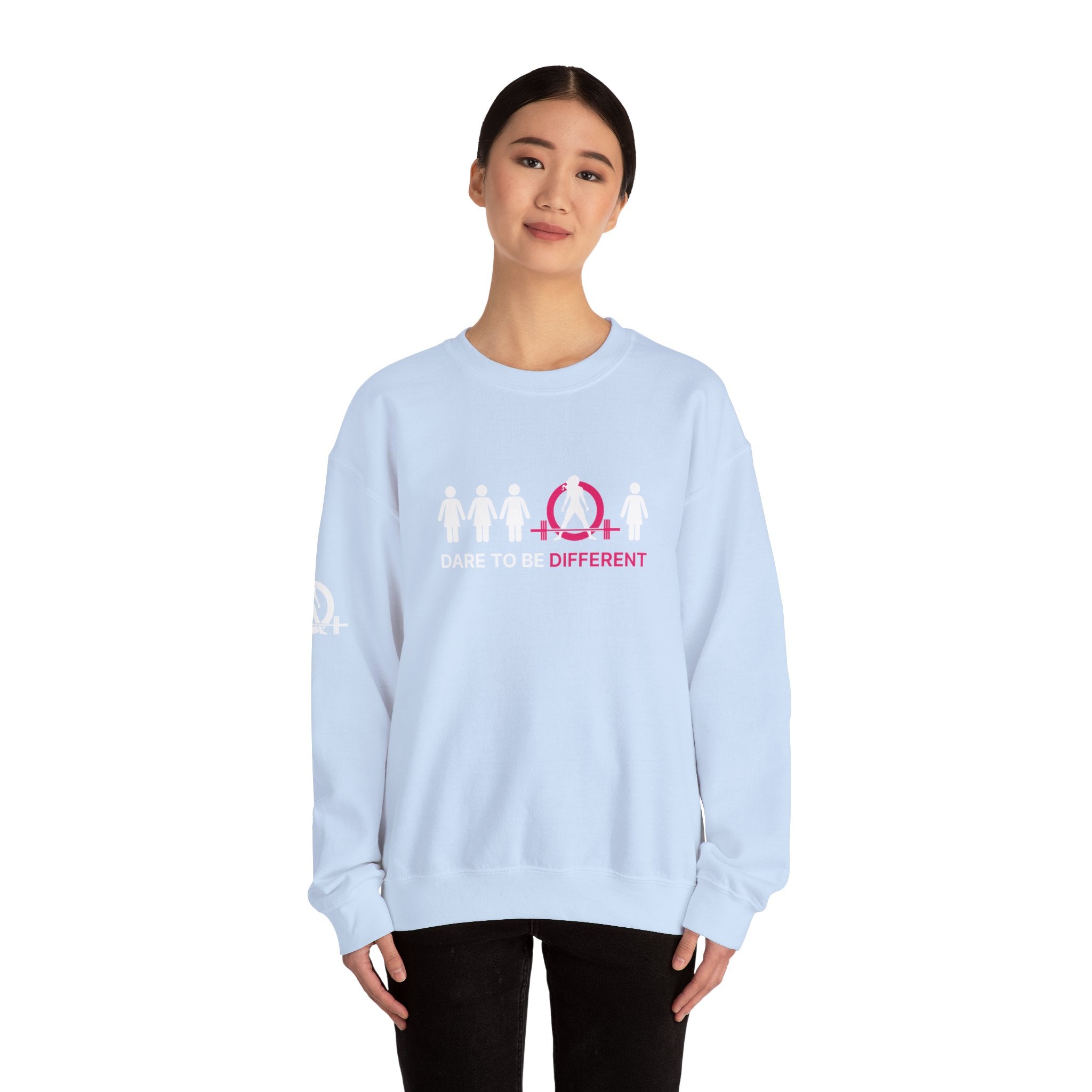 Dare To Be Different - Deadlift - Unisex Heavy Blend™ Crewneck Sweatshirt - Front  Logo Plain Back