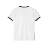 Lift Heavy Pet Cats - Unisex Cotton Ringer T-Shirt - Black Logo Front Plain Back