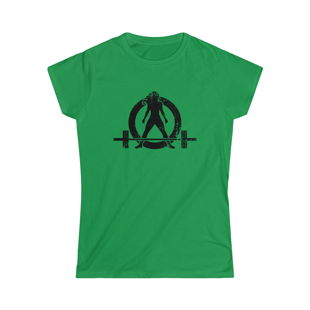 I Could Deadlift You - Women's Softstyle Tee - Black - Back Logo