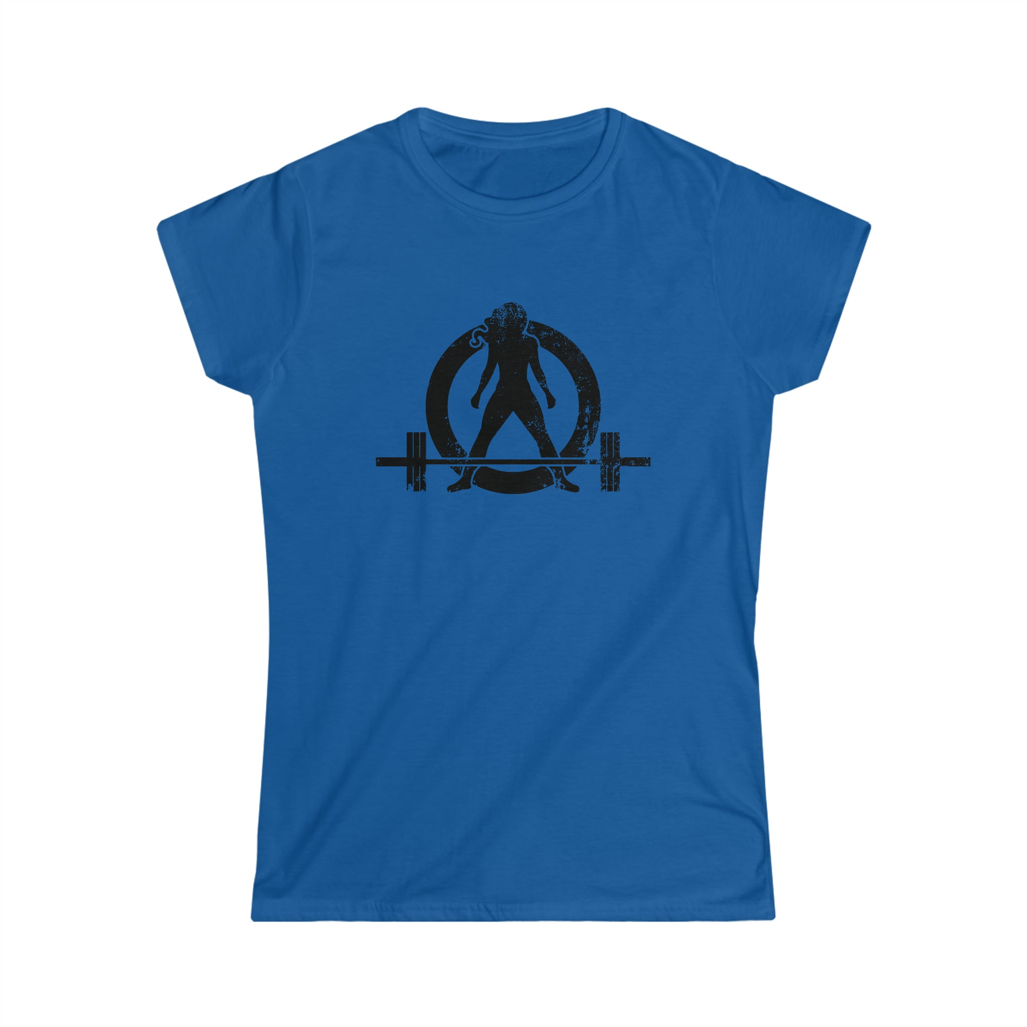 I Could Deadlift You - Women's Softstyle Tee - Black - Back Logo