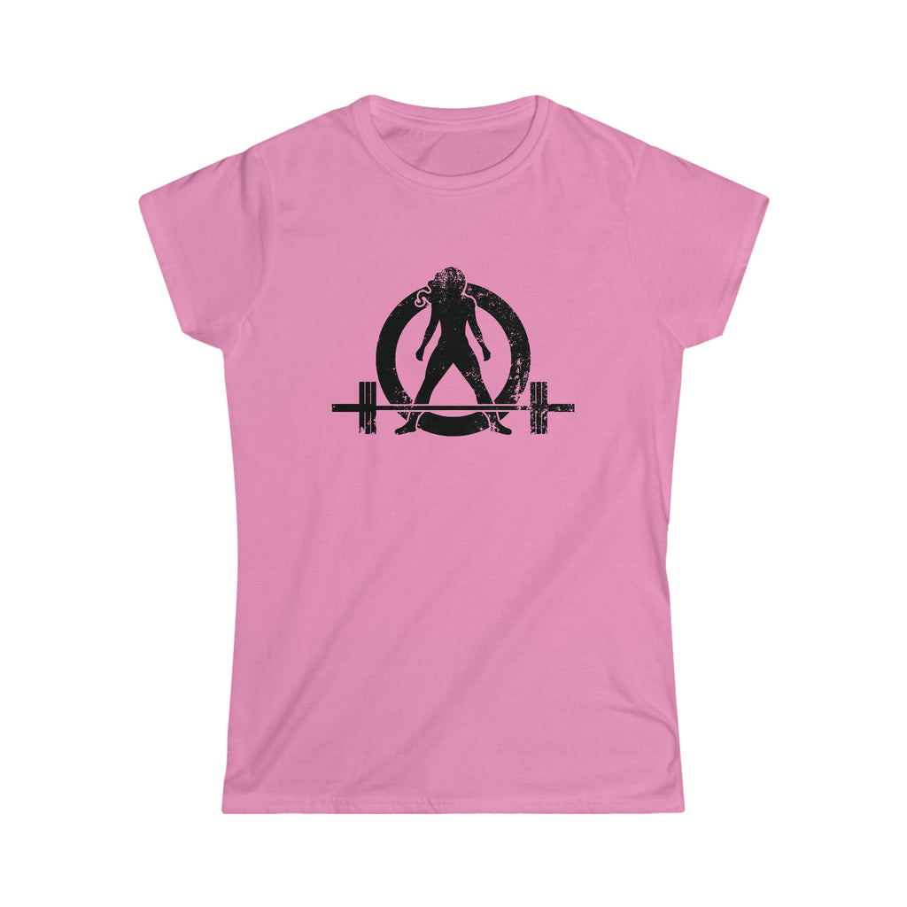 I Could Deadlift You - Women's Softstyle Tee - Black - Back Logo