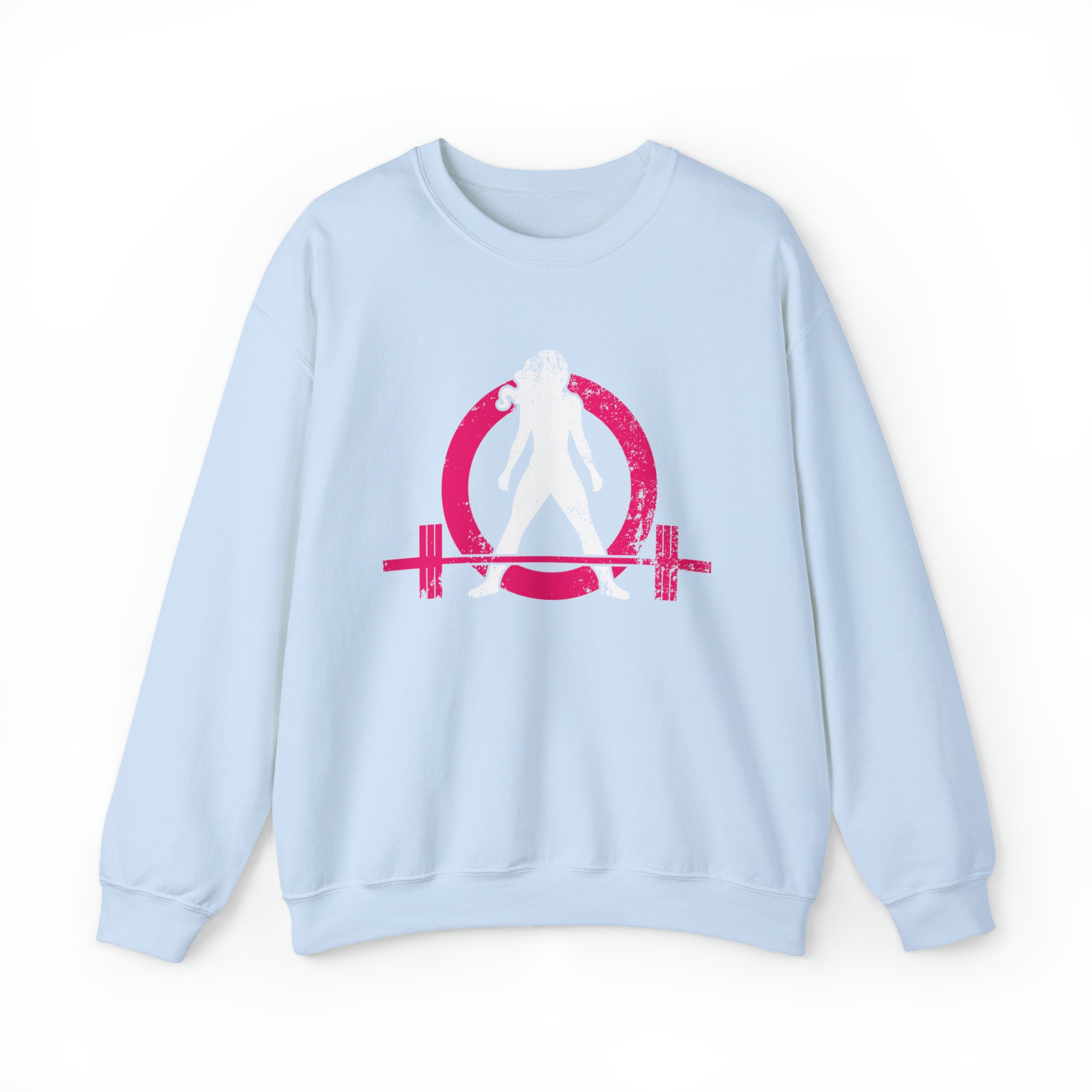 Distressed Logo - Unisex Heavy Blend™ Crewneck Sweatshirt - Inverted Color Logo