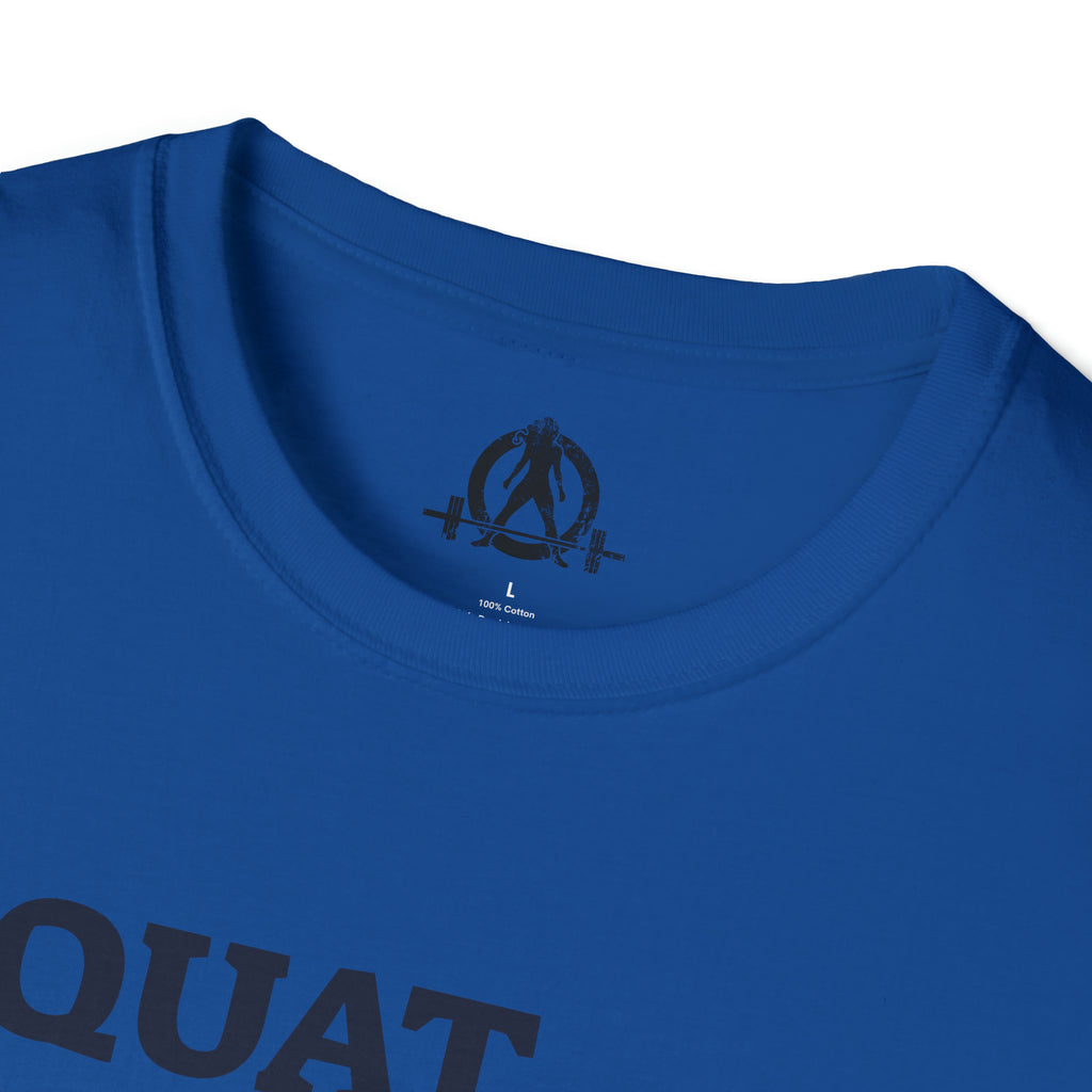 Squat Bench Deadlift Repeat - Unisex Softstyle T-Shirt - Pink - Plain Back