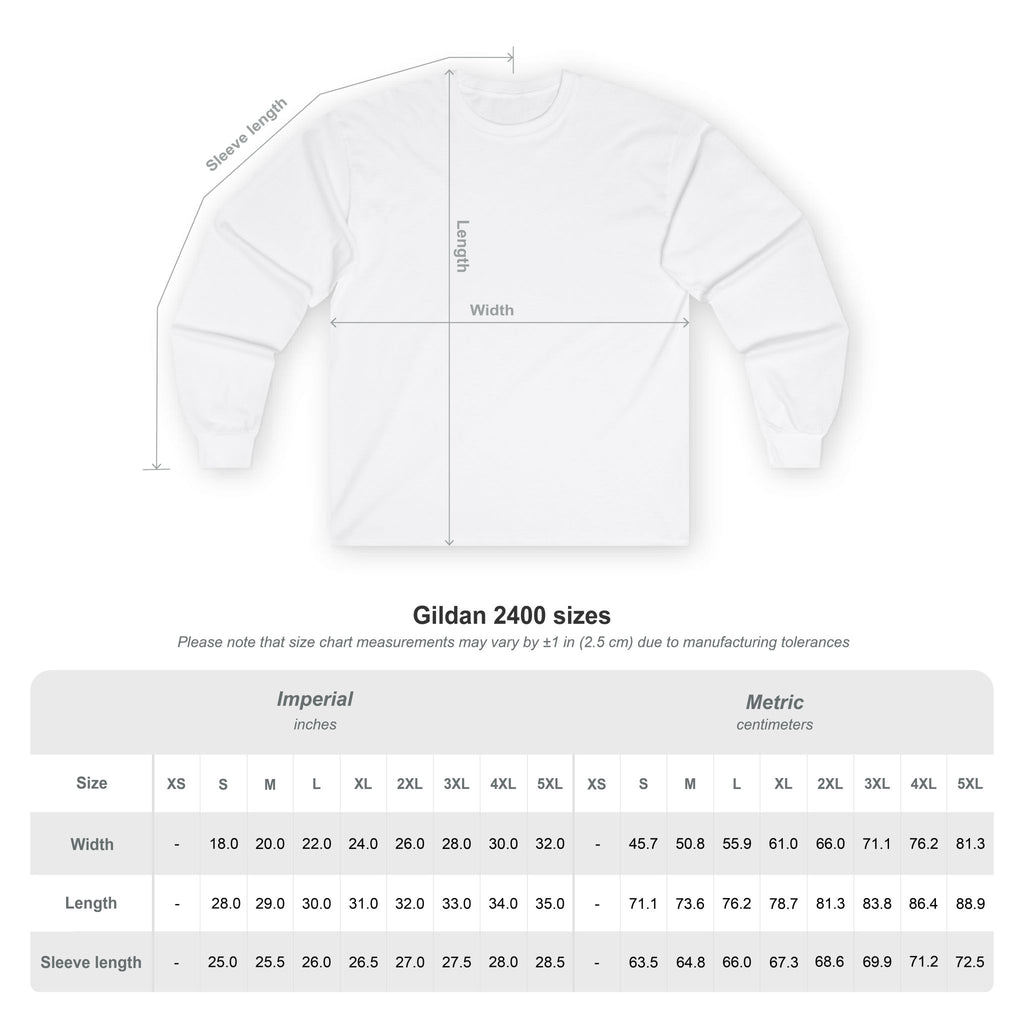 Lift Heavy Run Fast - Ultra Cotton Long Sleeve Tee - White Logo Front