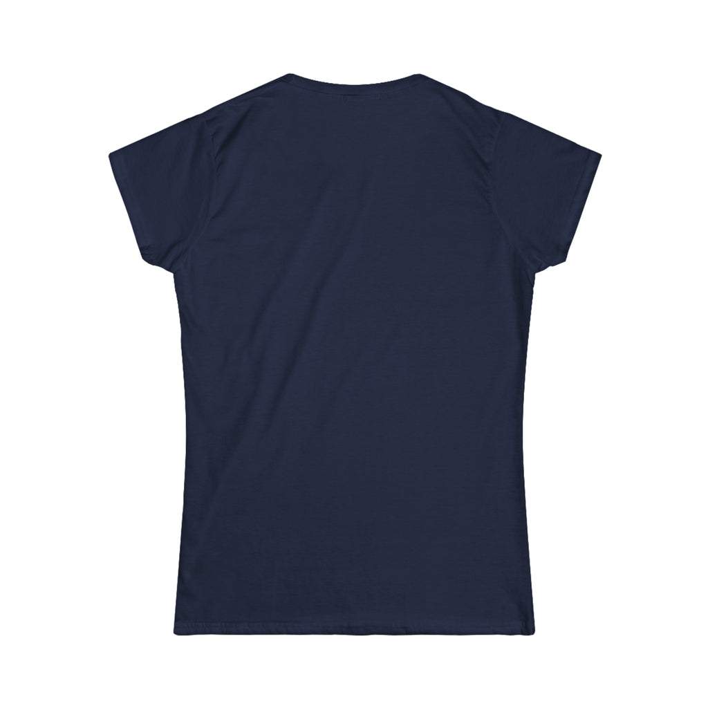 Lift Heavy Shit - Women's Softstyle Tee - White Distressed Logo on Front Plain Back