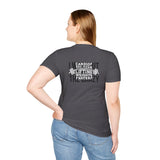 Cardio = Lift Weights Faster - Unisex Softstyle T-Shirt - Logo Front & Back