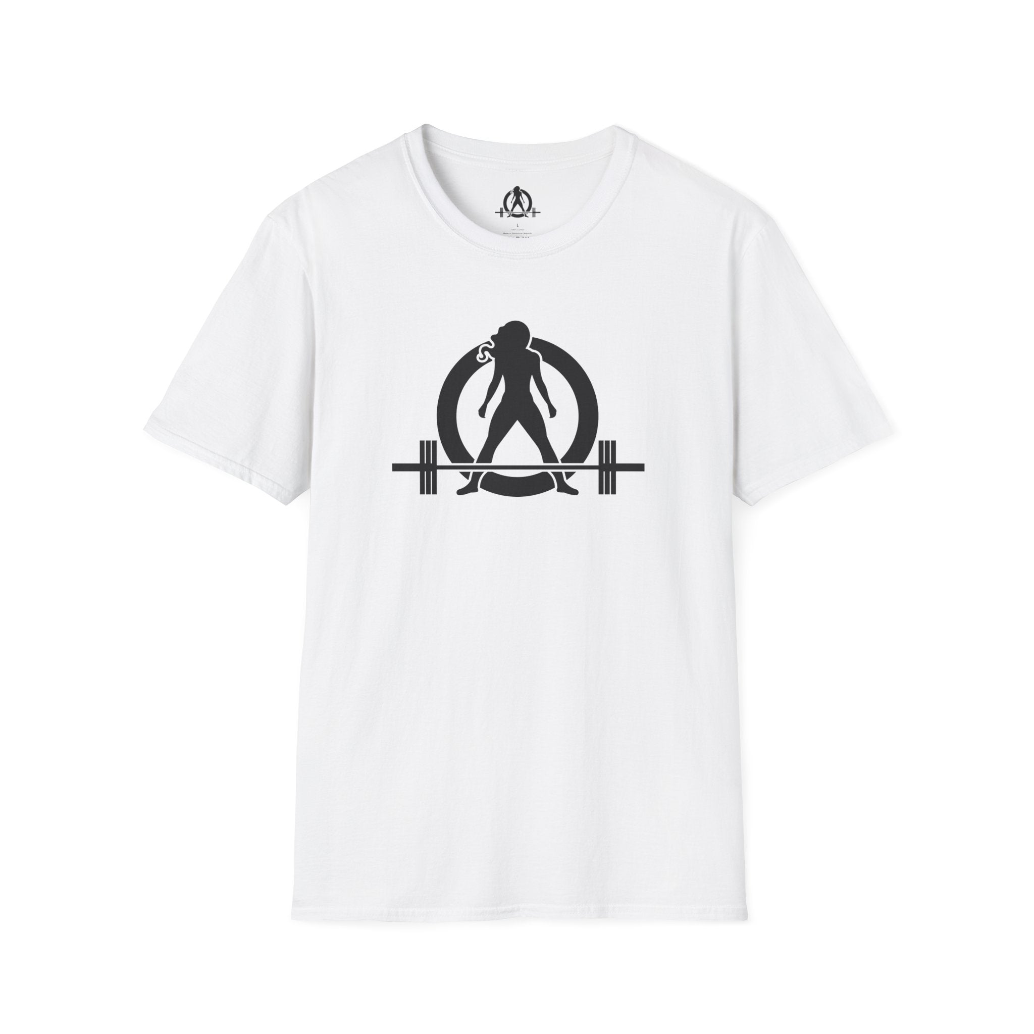 Goal Weight Strong AF - Unisex Softstyle T-Shirt - Black Print on Front & Back
