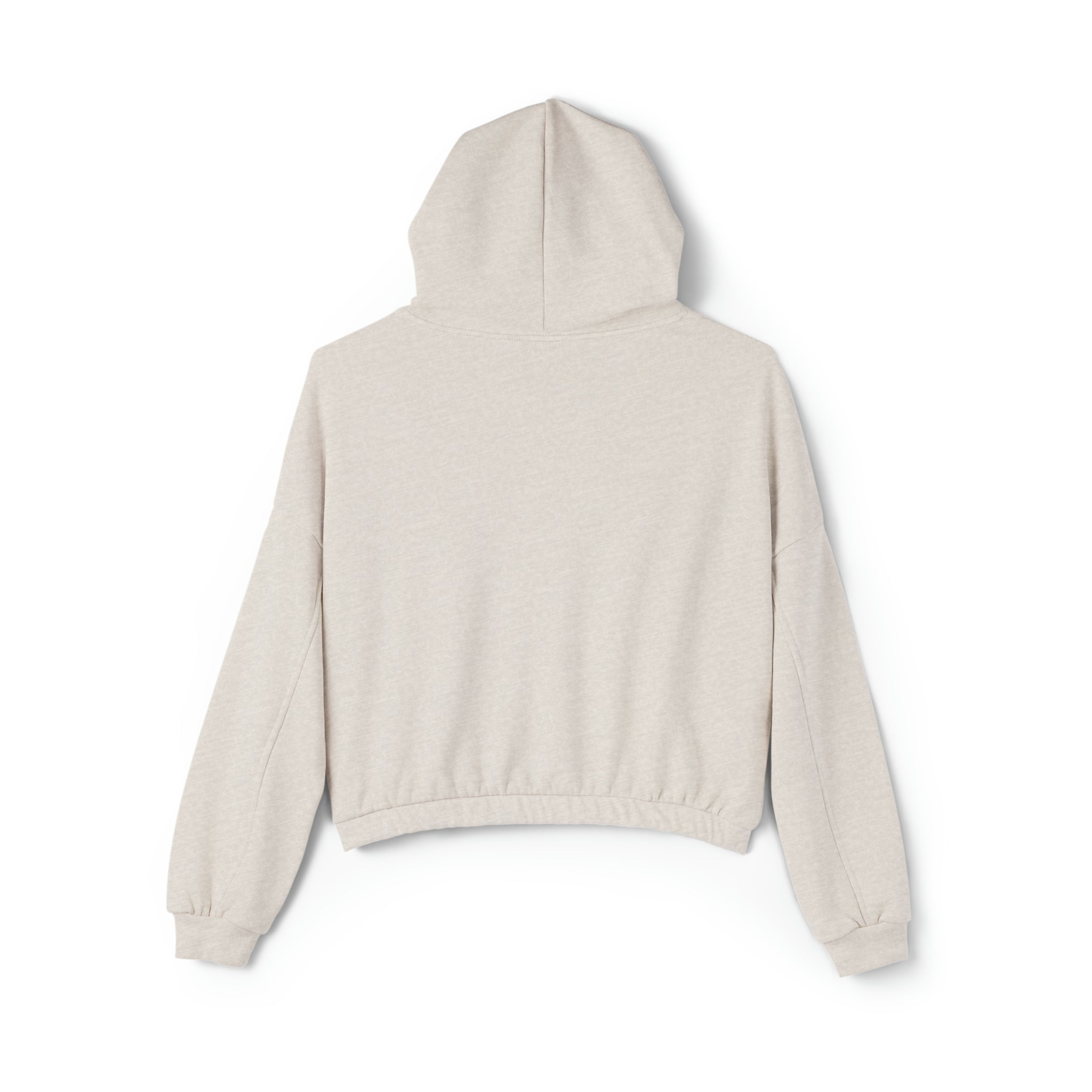 Women's Cinched Bottom Hoodie - Black Distressed Logo
