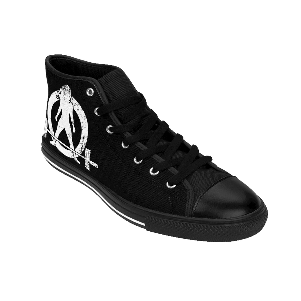 WWLW Women's Sneakers - Black - Distressed White Logo