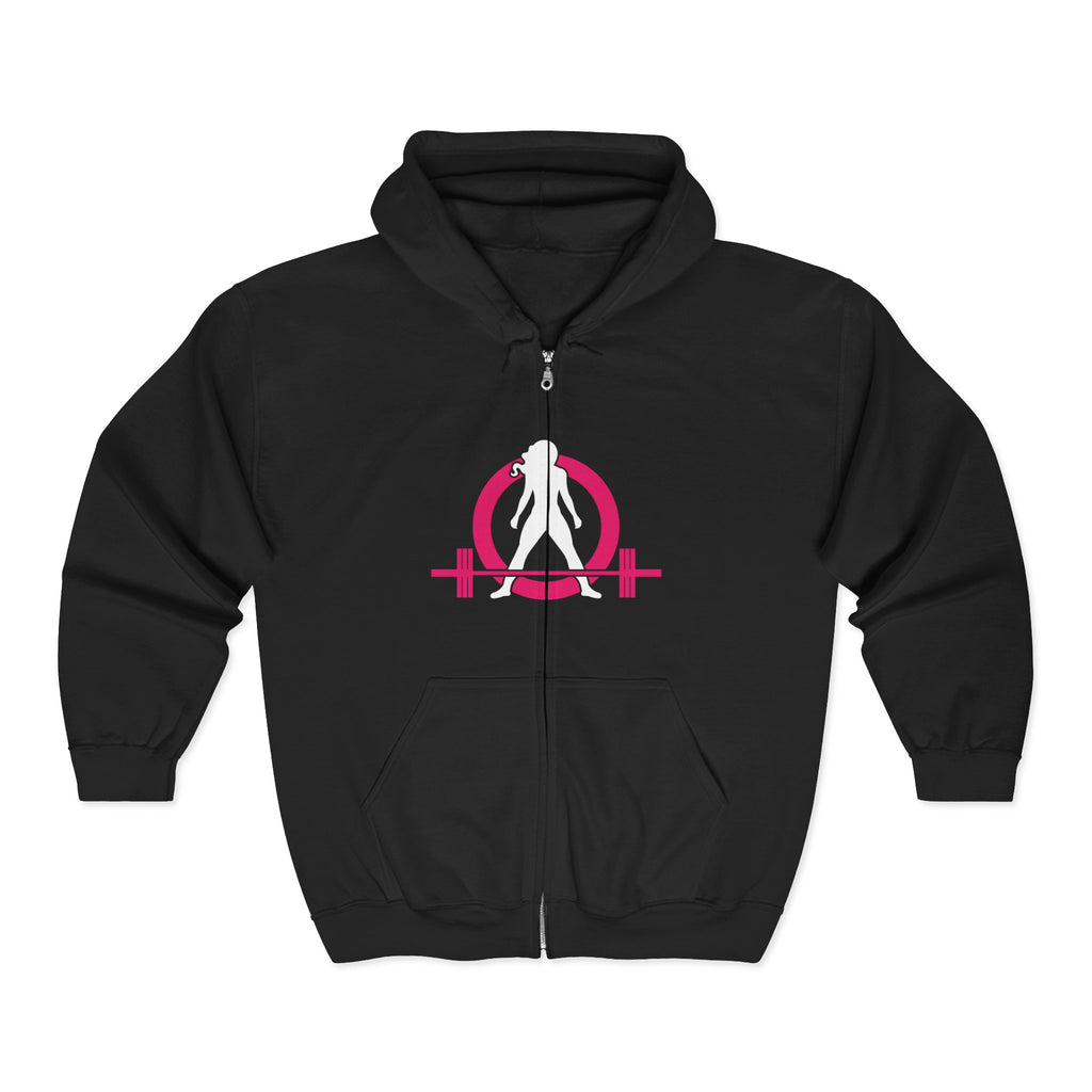 Unisex Heavy Blend™ Full Zip Hooded Sweatshirt - Classic Dark Logo