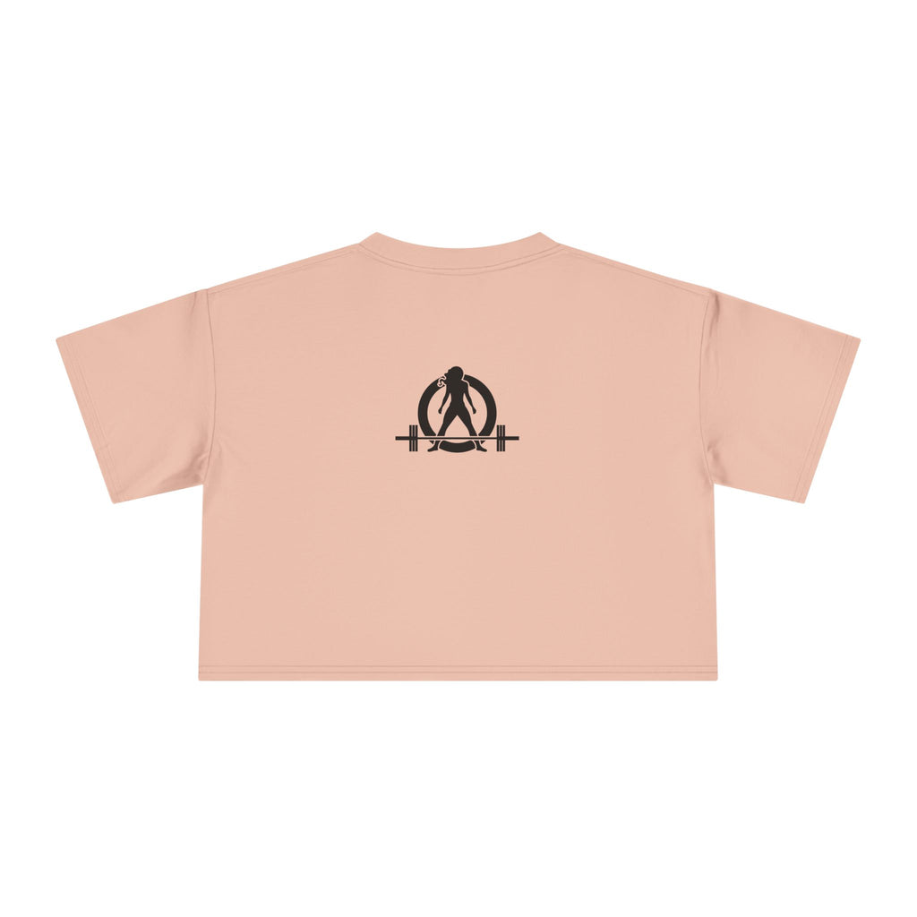 Strong Not Skinny - Women's Crop Tee - Black Logo