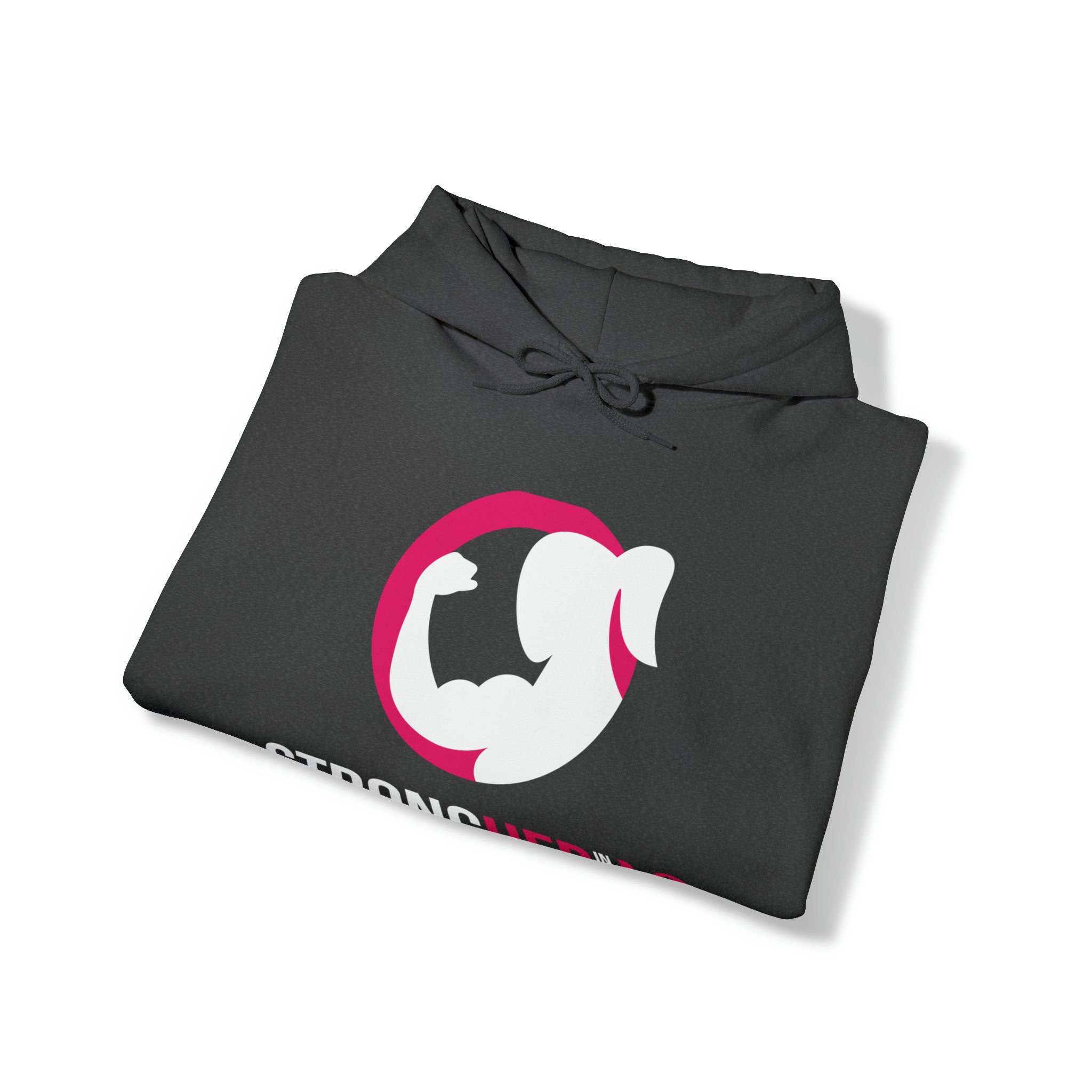 Strong Her in 42 - Classic Color Logo - Unisex Heavy Blend Hooded Sweatshirt