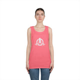 Unisex Heavy Cotton Tank Top -  White Logo - Kick Your Ass