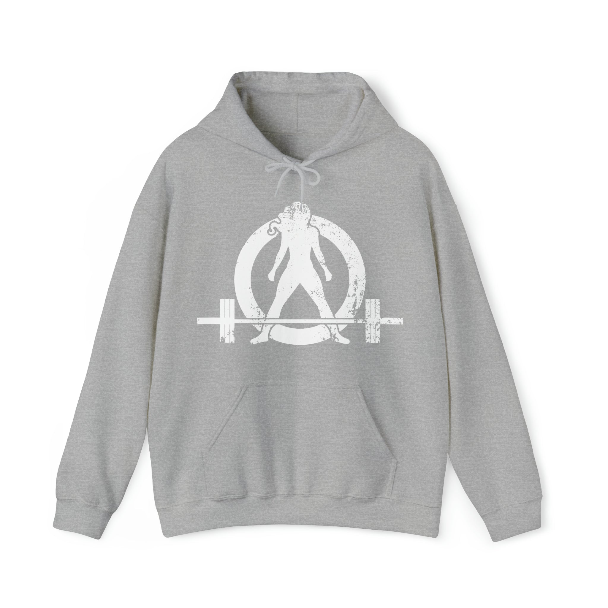 Kick Your Ass - Distressed White Logo  - Unisex Heavy Blend Hooded Sweatshirt (BEST SELLER)