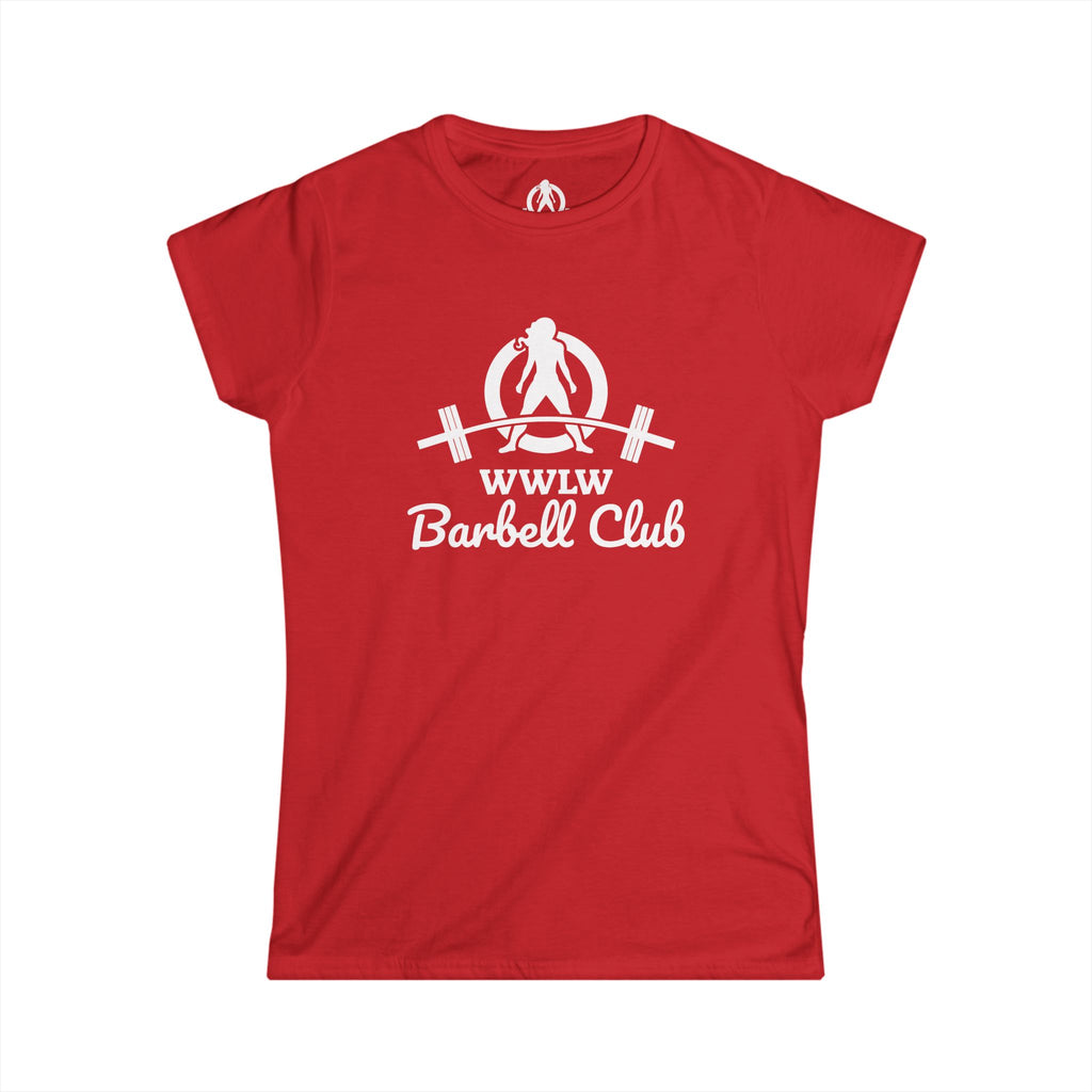 WWLW Barbell Club - Women's Softstyle Tee - White Logo
