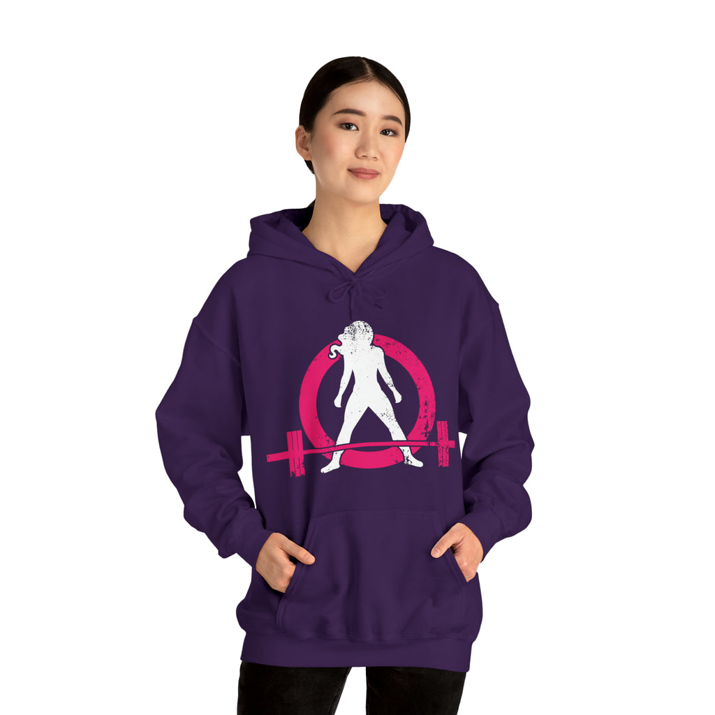 Classic Hoodie (Best Seller) - Unisex Heavy Blend Hooded Sweatshirt - Color Distressed Logo - Plain Back