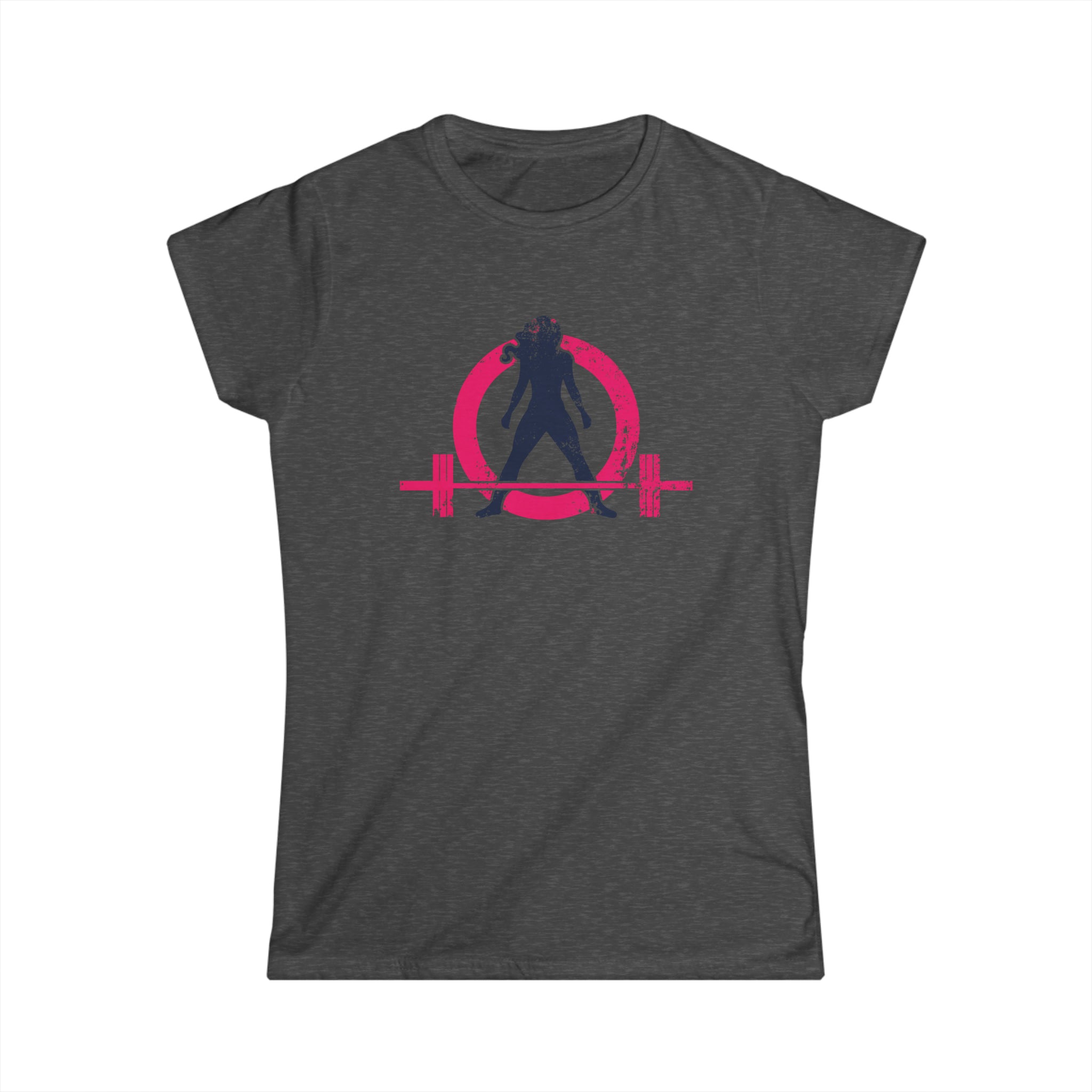 Women's Softstyle Tee - Distressed Color Logo - Plain Back