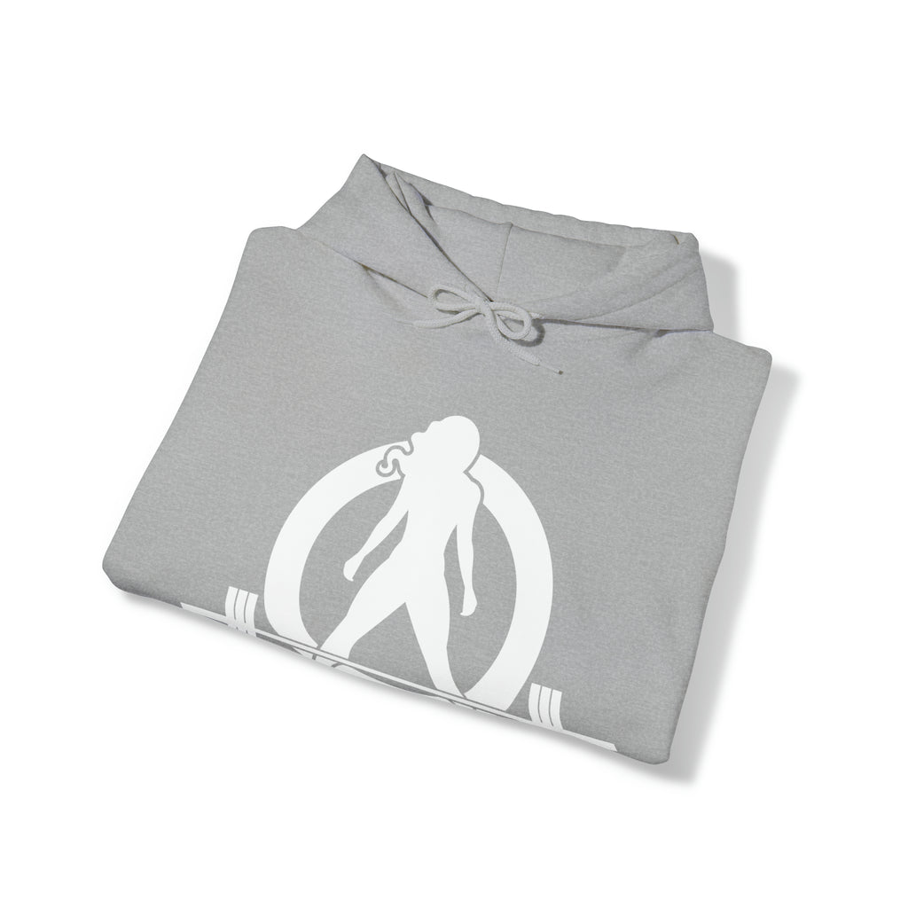 Kick Your Ass - Classic Logo White - Unisex Heavy Blend Hooded Sweatshirt (BEST SELLER)