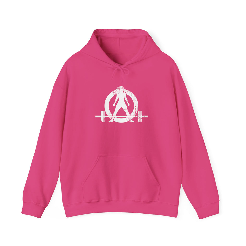 Strong Is Beautiful – Unisex Heavy Blend™ Hooded Sweatshirt (Distressed White Logo) 🤍💪