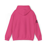 Squat Bench Deadlift Repeat - Unisex Heavy Blend Hooded Sweatshirt - Light WWLW Logo - Pink- Plain Black