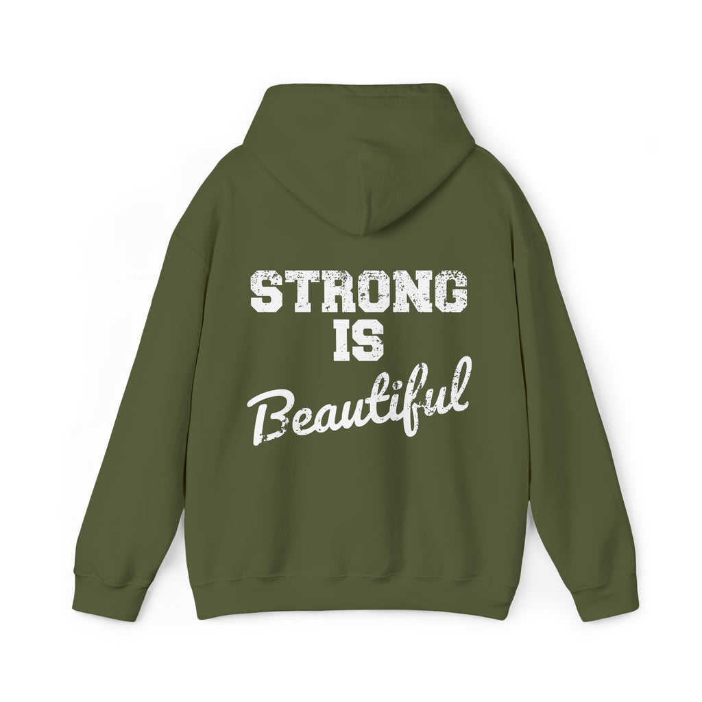 Pride Color Logo - Strong Is Beautiful - Unisex Heavy Blend Hooded Sweatshirt